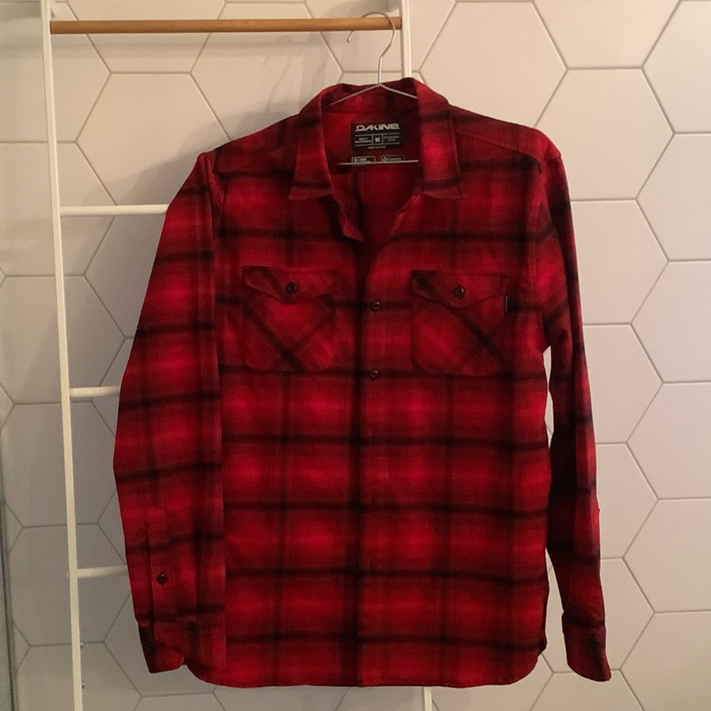 Men’s Cozy Dakine Red and Black Plaid Shirt